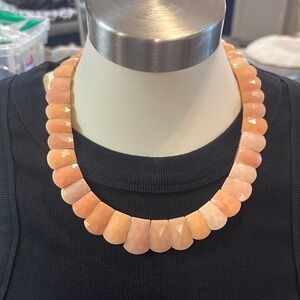 Elegant Peach Beaded Necklace